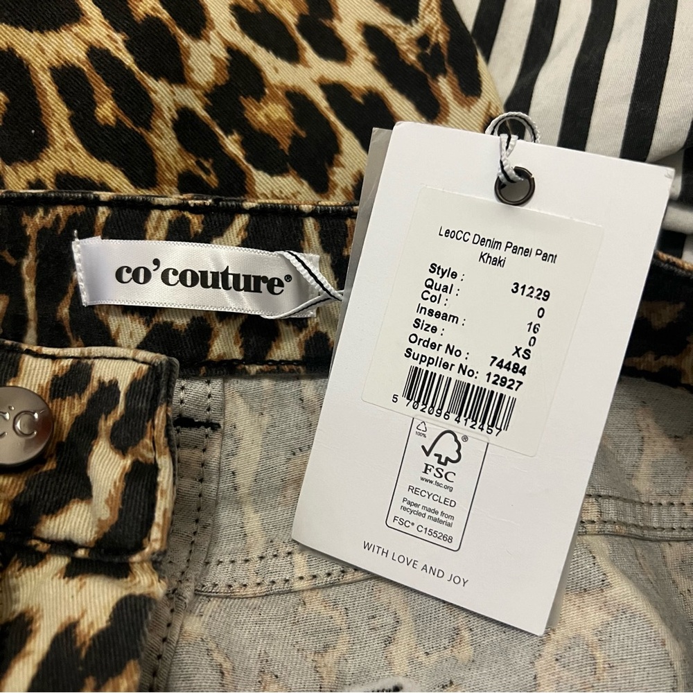Co’Couture Leopard Wide Leg Jeans - Picture 5 of 5